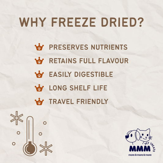 Premium Freeze Dried Cod Cubes For Cats and Dogs By MMM Pet Treats