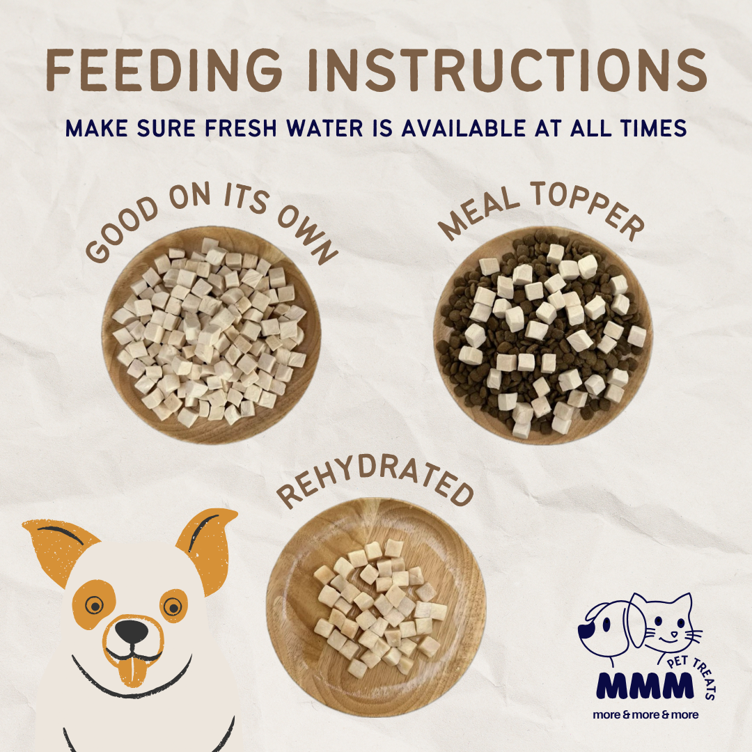 Premium Freeze Dried Chicken Strips (Whole Breast) For Cats and Dogs By MMM Pet Treats